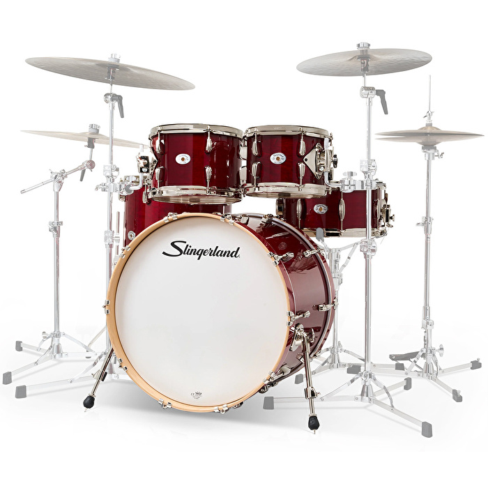 SLINGERLAND Studio King Outfit  Royal Crimson Lacquer 5 Parça (22B/10T/12T/16F/14S) Akustik Davul Seti