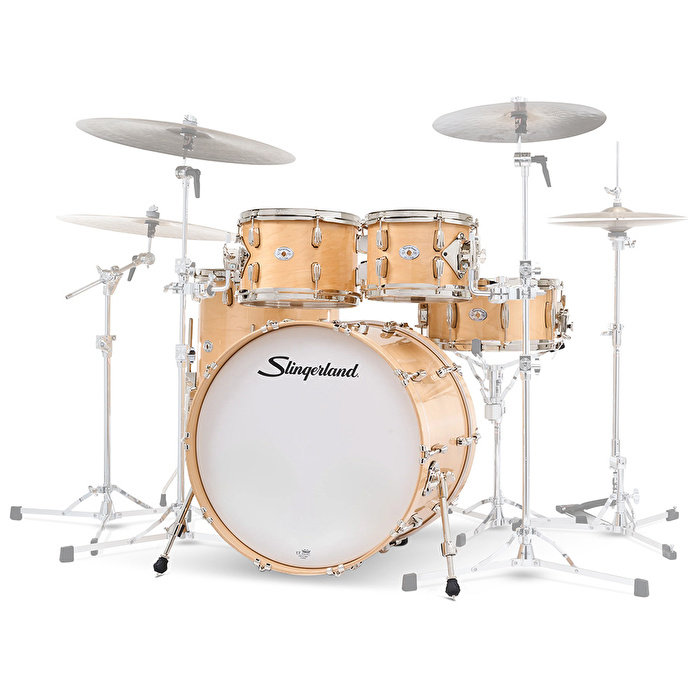 SLINGERLAND Studio King Outfit Ventura Sand Lacquer 5 Parça (22B/10T/12T/16F/14S) Akustik Davul Seti