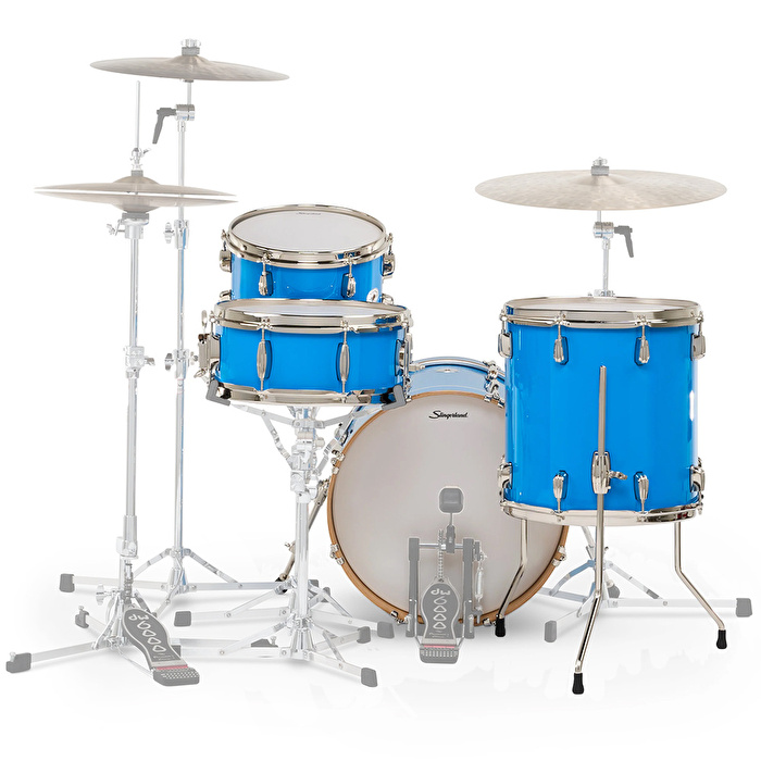 SLINGERLAND Studio King Outfit Lunar Blue Lacquer 4 Parça (18B/12T/14F/14S) Akustik Davul Seti