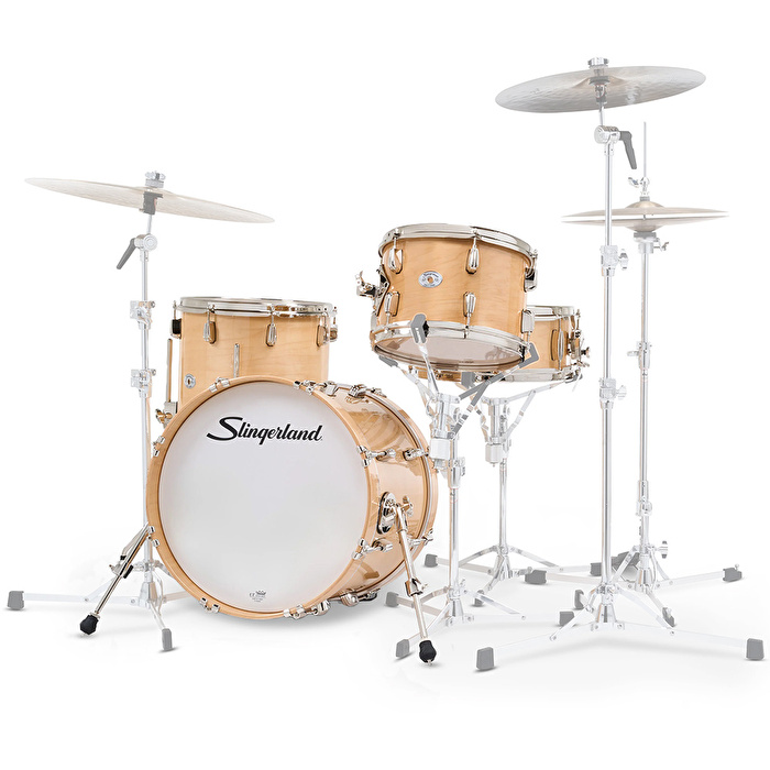SLINGERLAND Studio King Outfit Ventura Sand Lacquer 4 Parça (18B/12T/14F/14S) Akustik Davul Seti