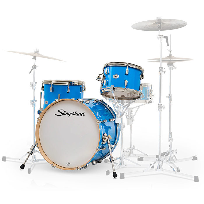 SLINGERLAND Studio King Outfit Lunar Blue Lacquer 3 Parça (20B/12T/14F) Akustik Davul Seti