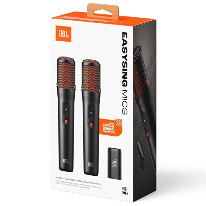 JBL Easy Sing Siyah Kablosuz Karaoke 2' li Mikrofon Seti