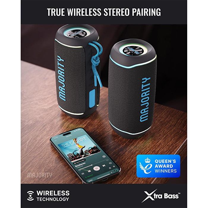 Majority Move 2 (M2) 24W IPX67 Taşınabilir Bluetooth Hoparlör