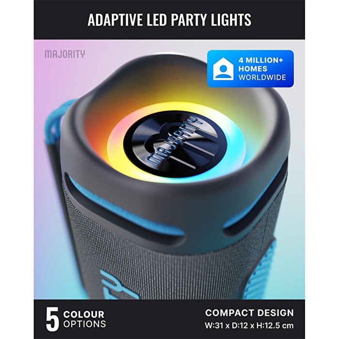Majority Move 4 (M4) 60W IPX67 Taşınabilir Bluetooth Hoparlör