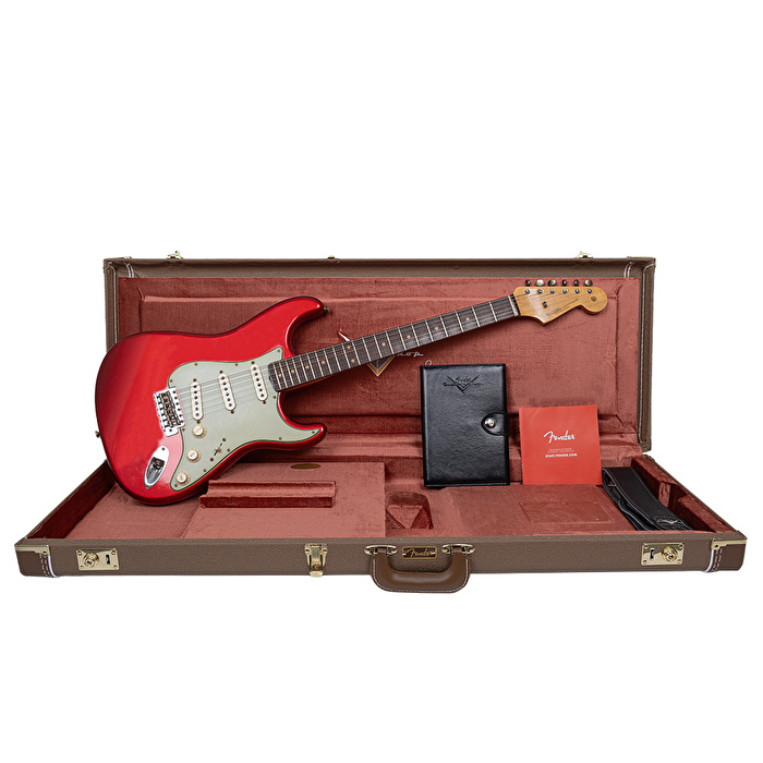Fender Custom Shop 1960 Stratocaster Journeyman Relic Gülağacı Klavye Aged Candy Apple Red Elektro Gitar