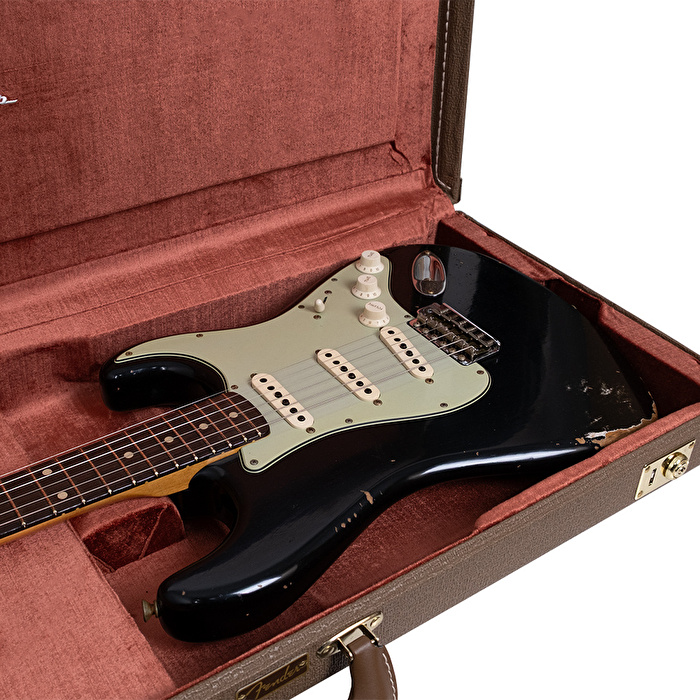 Fender Custom Shop 1960 Stratocaster Relic Black Elektro Gitar