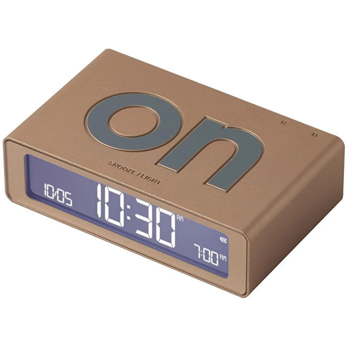 LEXON Flip Mini Şarj Edilebilir Alarm Saat Dore