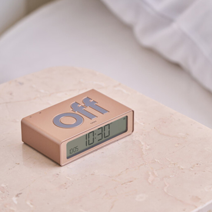 LEXON Flip Mini Şarj Edilebilir Alarm Saat Dore