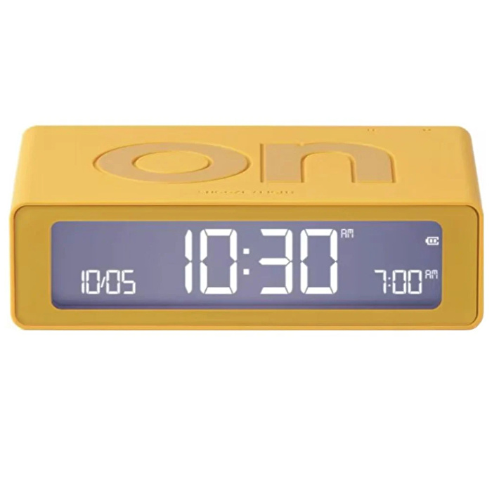 LEXON Flip Mini Şarj Edilebilir Alarm Saat Sarı