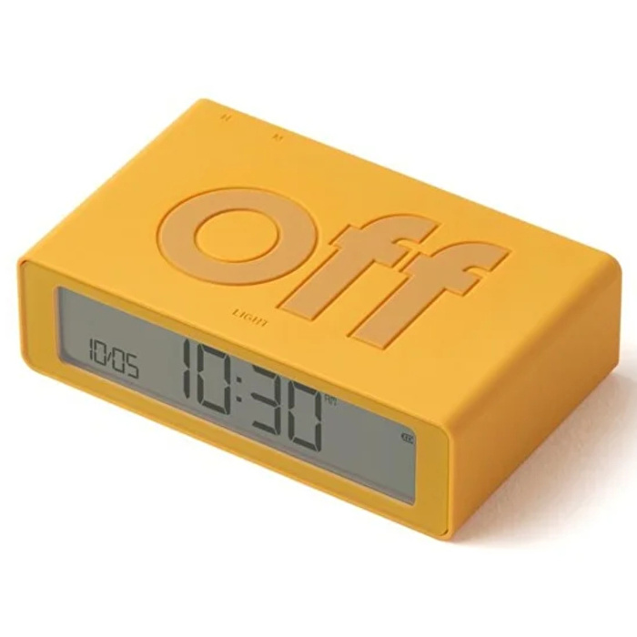LEXON Flip Mini Şarj Edilebilir Alarm Saat Sarı