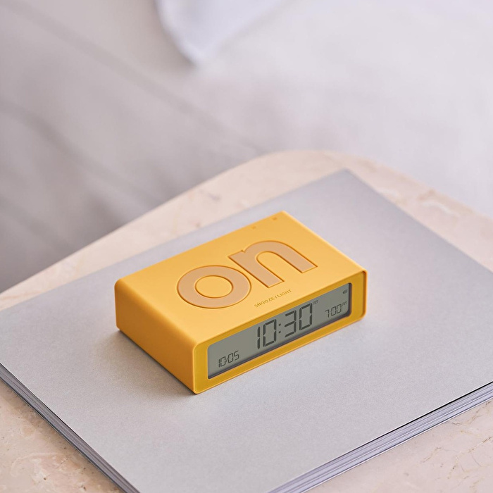 LEXON Flip Mini Şarj Edilebilir Alarm Saat Sarı