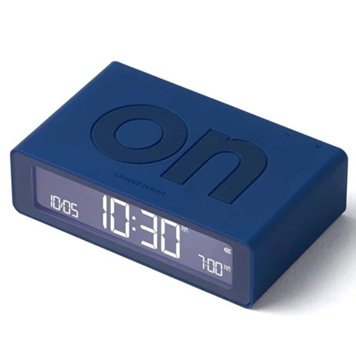 LEXON Flip Mini Şarj Edilebilir Alarm Saat Lacivert