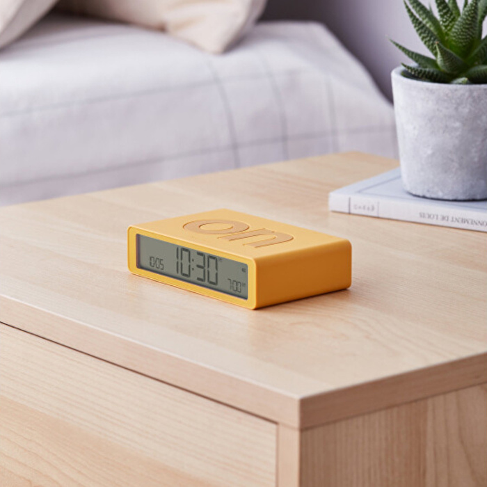 LEXON Flip Klasik Şarj Edilebilir Alarm Saat Sarı