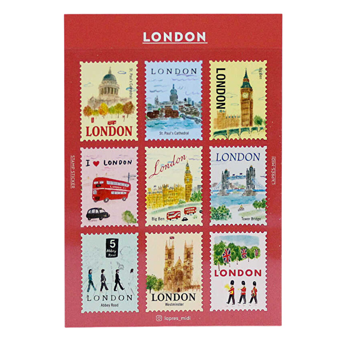 L'APRES-MIDI- Posta Pulu Sticker - London 1 (9'lu Paket)