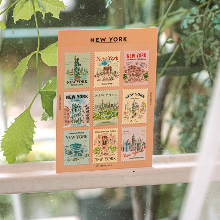 L'APRES-MIDI- Posta Pulu Sticker - NYC 1 (9'lu Paket)