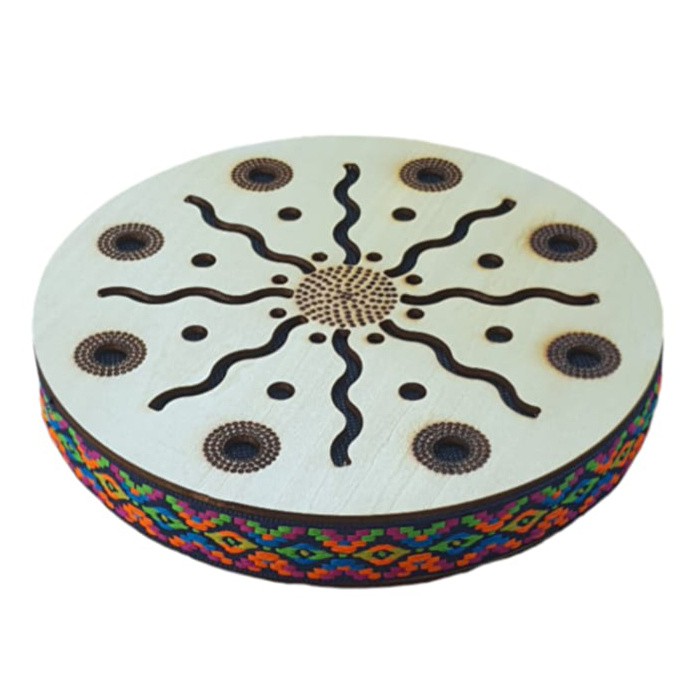 YOGIXO Ahşap Yağmur Sesi Davulu 20 cm