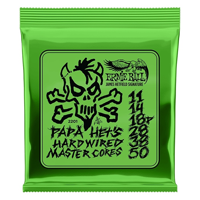 ERNIE BALL P02201 Papa Hets Hardwired Master Cores Signature 11-50 Elektro Gitar Teli