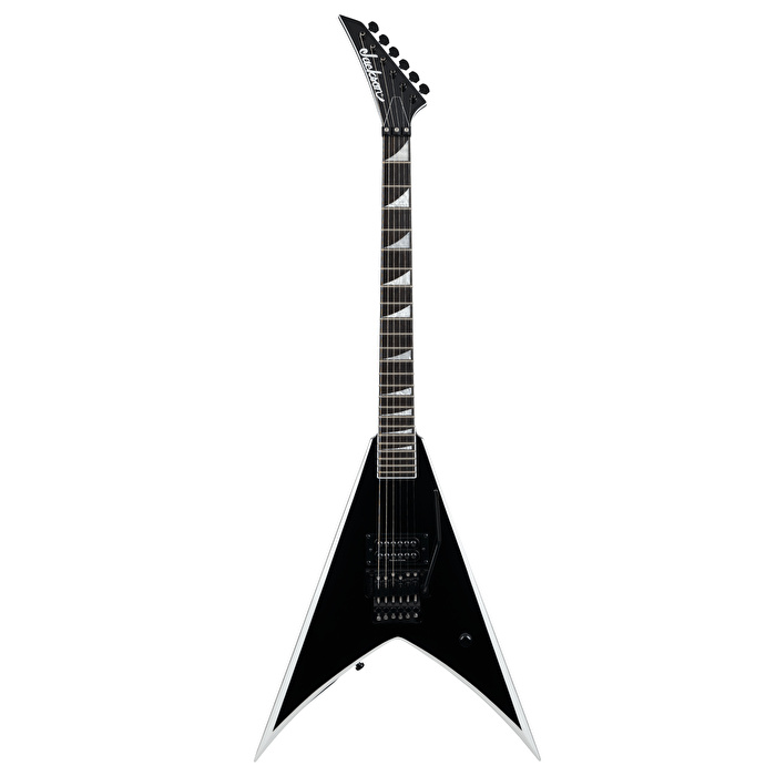 Jackson Pro Serisi Wes Borland King V Abanoz Klavye Black w White Bevels Elektro Gitar