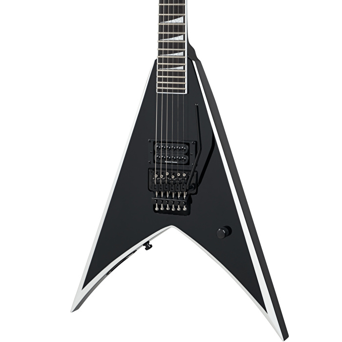Jackson Pro Serisi Wes Borland King V Abanoz Klavye Black w White Bevels Elektro Gitar