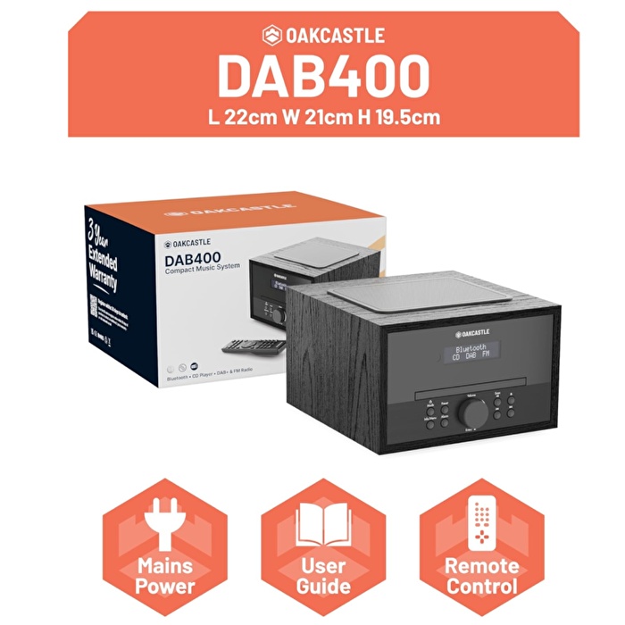 OAKCASTLE  DAB400 HIFI Müzik Sistemi