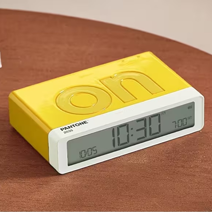 LEXON x Pantone Flip Sarı Klasik Şarj Edilebilir Alarm Saat