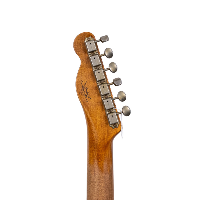 Fender Custom Shop 1960 Telecaster Custom Heavy Relic Aged Vintage White Over 3 Ton Sunburst Elektro Gitar