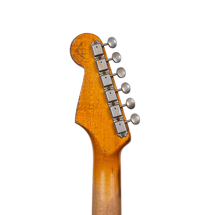 Fender Custom Shop Masterbuilt Dennis Galuszka 1963 Stratocaster Ultra Heavy Relic Aged Cherry Sunburst Elektro Gitar