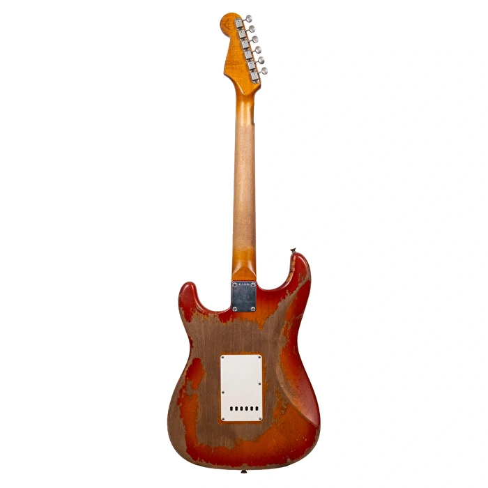 Fender Custom Shop Masterbuilt Dennis Galuszka 1963 Stratocaster Ultra Heavy Relic Aged Cherry Sunburst Elektro Gitar