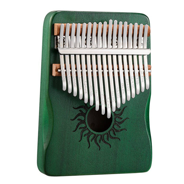 HLURU KHS17-GREEN - Huashu Sun Palm Rest Hollow Yeşil 17 Tuşlu Kalimba