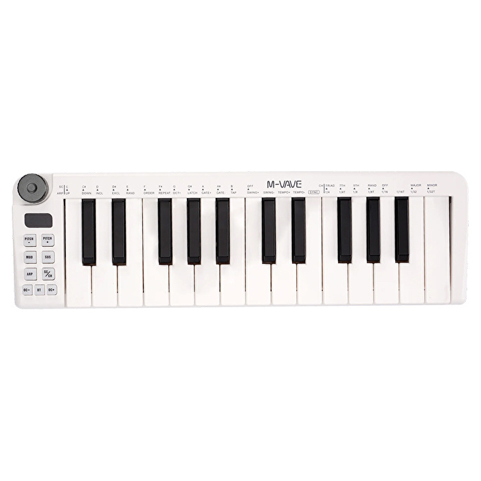 M-VAVE SMK-25 MINI WHITE 25 Tuşlu Kablosuz Şarjlı MIDI Klavye