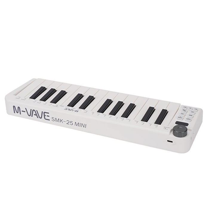 M-VAVE SMK-25 MINI WHITE 25 Tuşlu Kablosuz Şarjlı MIDI Klavye