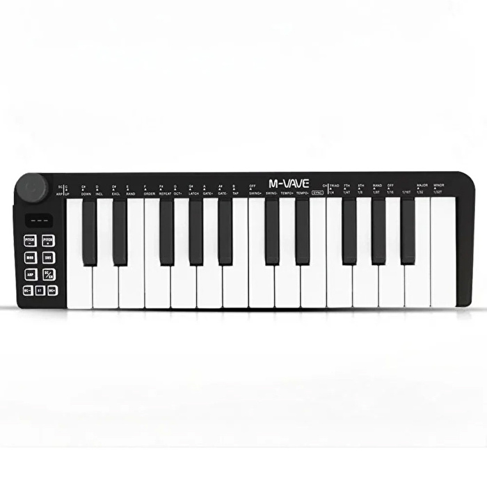 M-VAVE SMK-25 MINI 25 Tuşlu Kablosuz Şarjlı MIDI Klavye (Siyah)