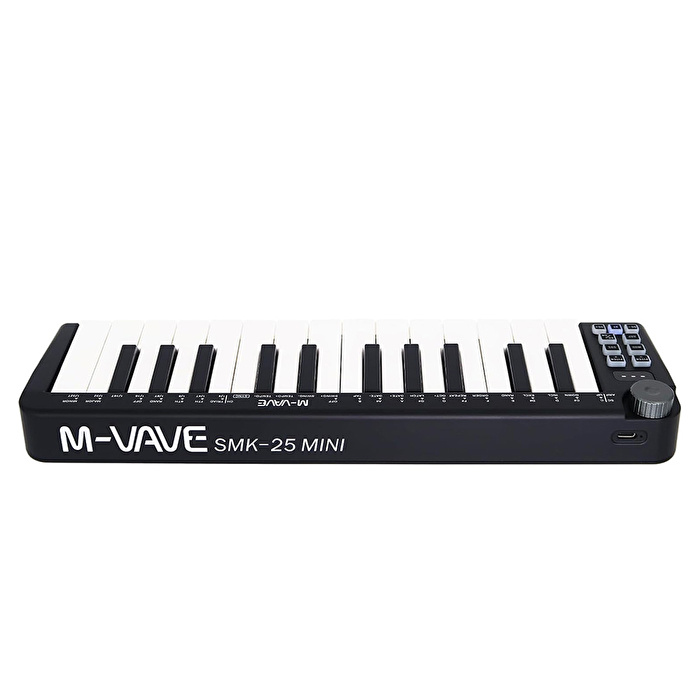 M-VAVE SMK-25 MINI 25 Tuşlu Kablosuz Şarjlı MIDI Klavye (Siyah)