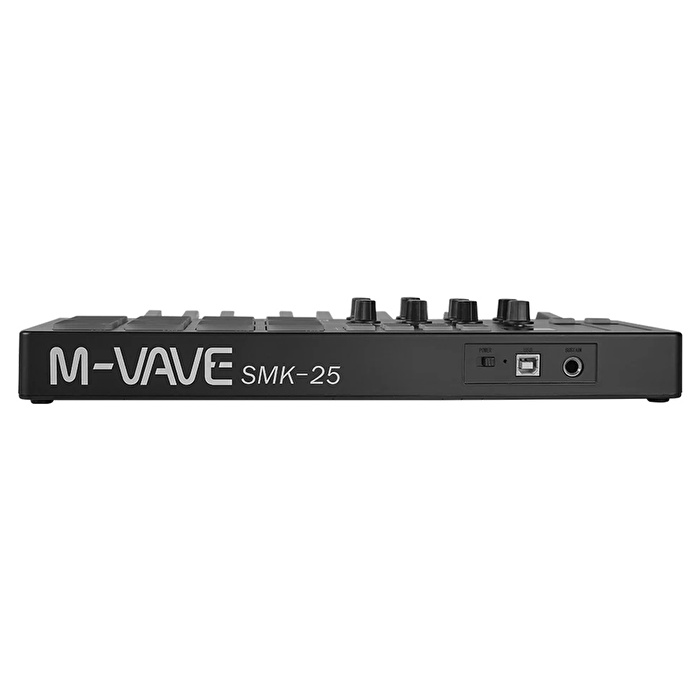 M-VAVE SMK-25 25 Tuşlu Kablosuz Şarjlı MIDI Klavye (Siyah)