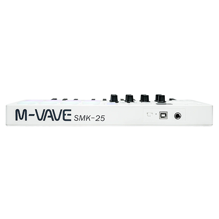 M-VAVE SMK-25 25 Tuşlu Kablosuz Şarjlı MIDI Klavye (Beyaz)