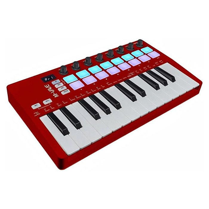 M-VAVE SMK-25 II 25 Tuşlu Kablosuz Şarjlı MIDI Klavye (Kırmızı)