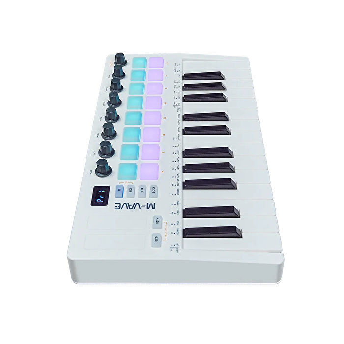 M-VAVE SMK-25 II 25 Tuşlu Kablosuz Şarjlı MIDI Klavye (Beyaz)