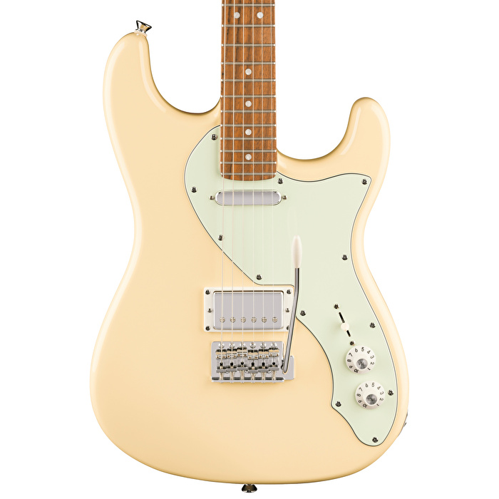 Squier Paranormal Stratocaster Deluxe Mint PG Vintage White Elektro Gitar