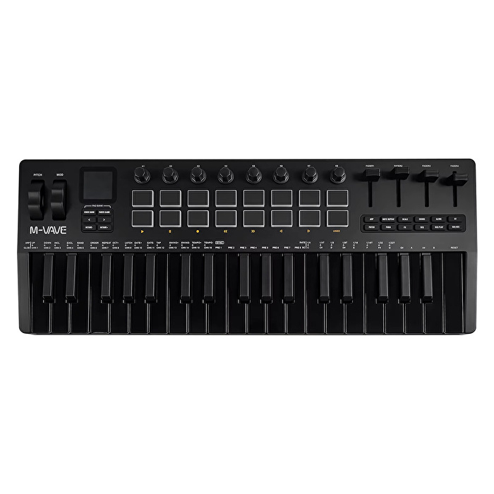 M-VAVE SMK-37 PRO 37 Tuşlu Kablosuz MIDI Klavye (Siyah)