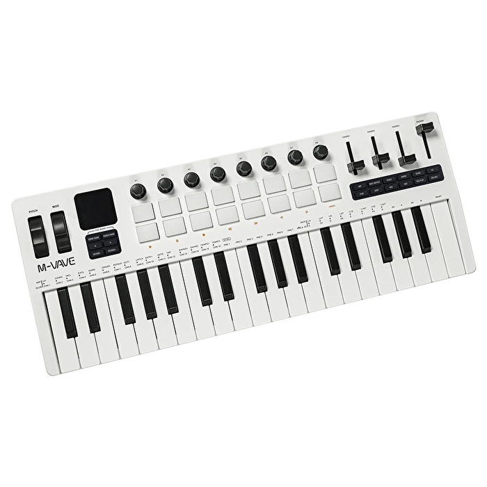 M-VAVE SMK-37 PRO 37 Tuşlu Kablosuz MIDI Klavye (Beyaz)