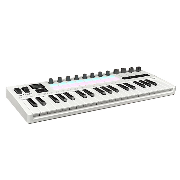 M-VAVE SMK-37 PRO 37 Tuşlu Kablosuz MIDI Klavye (Beyaz)