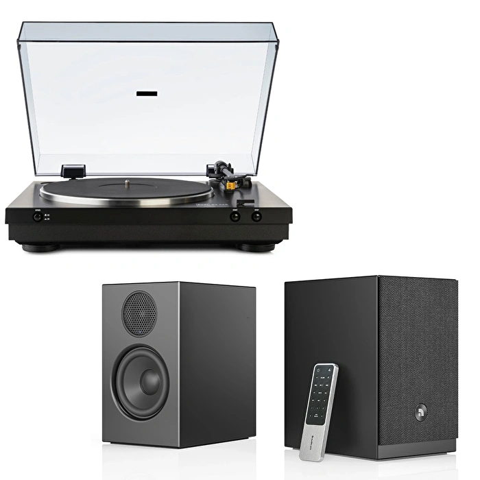 Audio Pro A28 W Black Hoparlör, Dual CS 329 Pikap Hi-Fi Müzik Sistemi