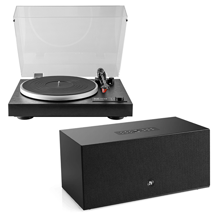 Audio Pro C20 W Hoparlör, Dual CS 418 Pikap Black Hi-Fi Müzik Sistemi