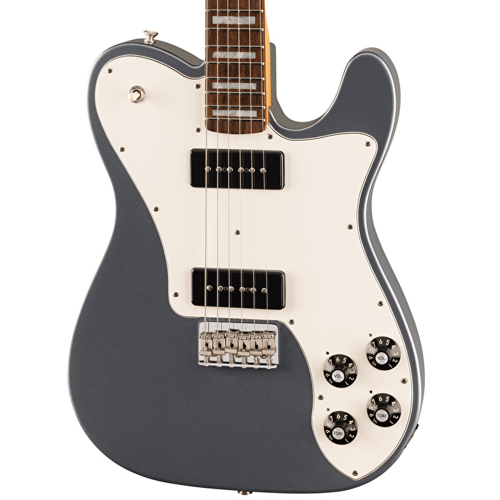 Fender Chris Shiflett Cleaver Telecaster Deluxe Gülağacı Klavye Charcoal Frost Metallic Elektro Gitar
