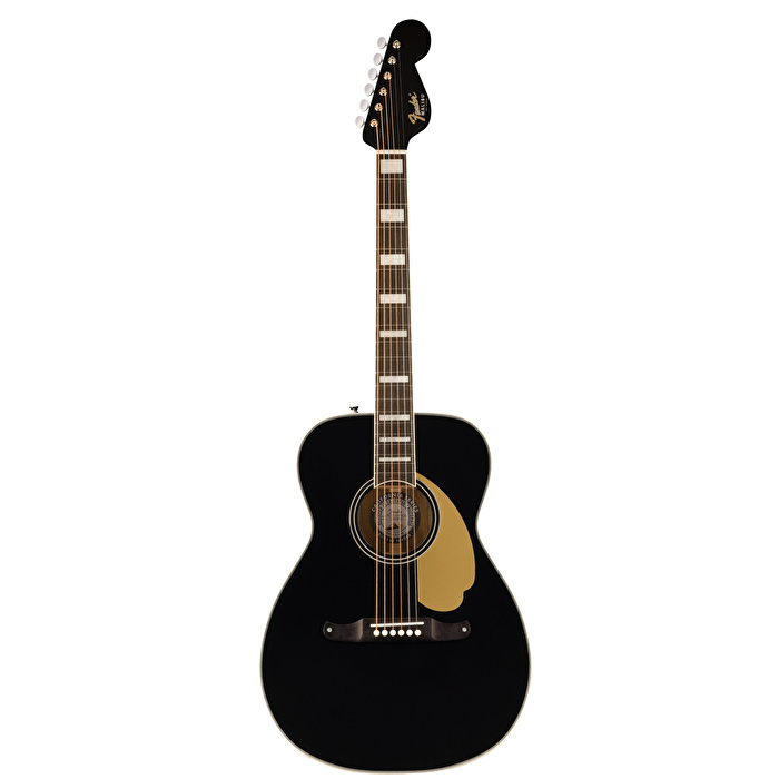 Fender California Vintage Malibu Black Elektro Akustik Gitar (Case Dahil)