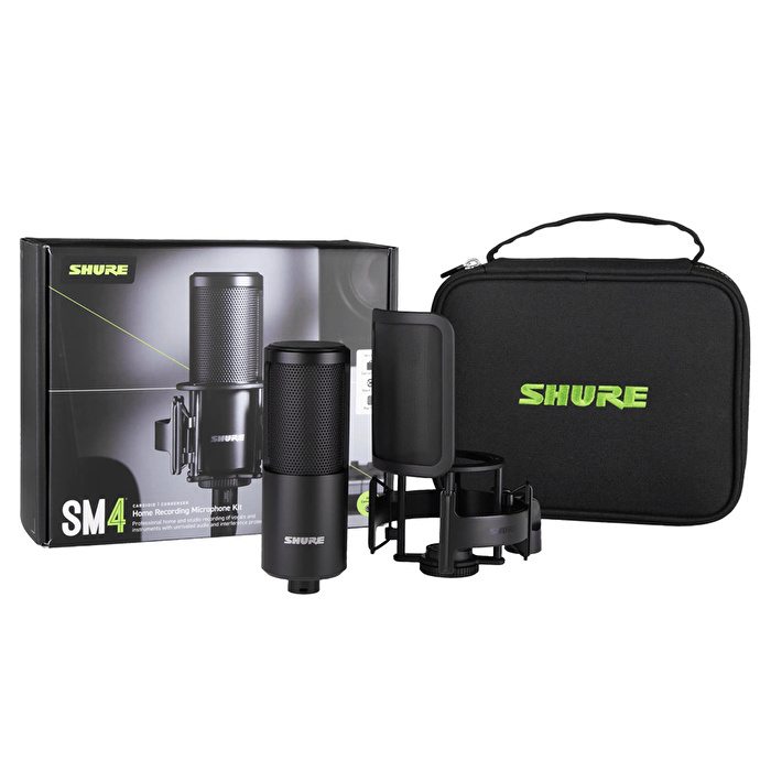 SHURE SM4-K-KIT Çift Diyaframlı Kandansatör Stüdyo Mikrofon Seti