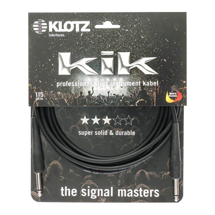 Klotz KIK 6 Metre Siyah Enstrüman Kablosu