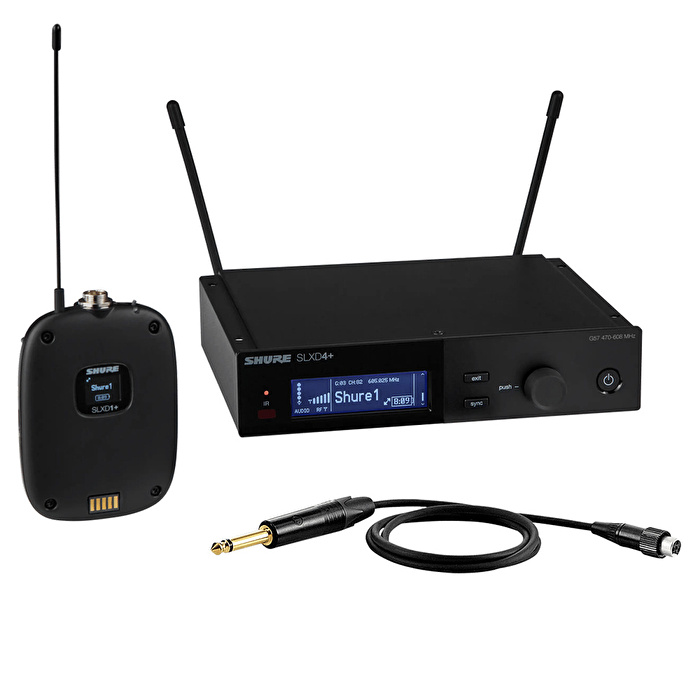 SHURE SLXD14+E-G65 Dijital Telsiz Bodypack Sistemi(WA305 Enstrüman Kablosu Dahil)