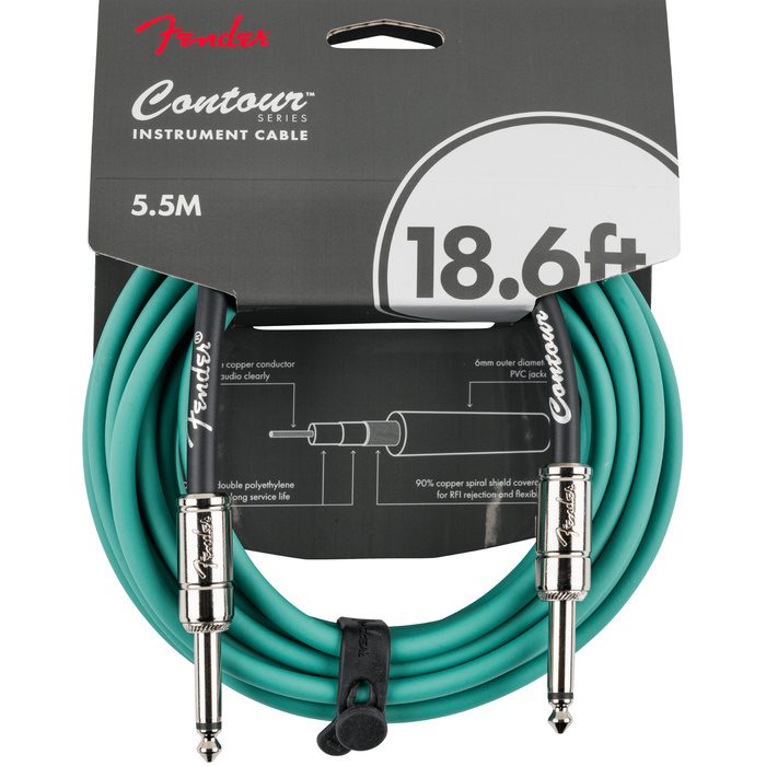 Fender Contour Serisi 5,5m Sherwood Green Enstrüman Kablosu