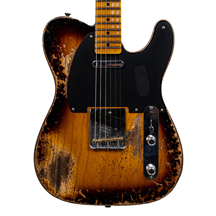 Fender Custom Shop 1952 Telecaster Super Heavy Relic Aged 2 Renk Sunburst Elektro Gitar